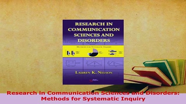 Download Research in Communication Sciences and Disorders Methods for Systematic Inquiry Ebook