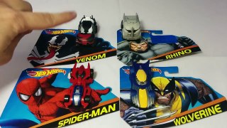 Disney Toys Fan Toys Review 4 Marvel Hot Wheels Cars Part 2 Review Spiderman Venom Video For Kids