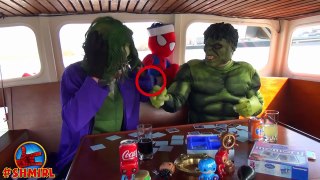 Doctor SPIDERMAN vs JOKER Gummy Hands Spiderman Doctor on Boat Superhero Fun in Real Life SHMIRL