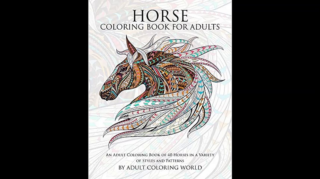 Horse Coloring Book For Adults Printable Version An Adult Coloring Book of 40 Horses in a Variety of Styles