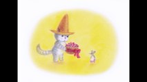 麦藁帽子をかぶった猫　　母の日