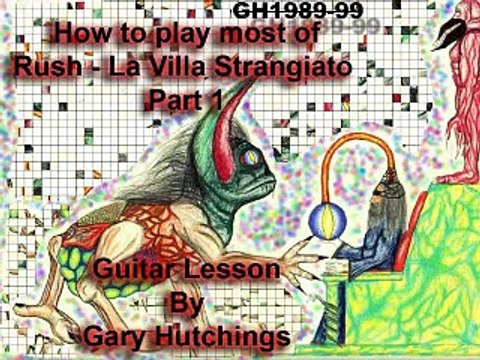 Rush Guitar lesson La Villa Strangiato Part 1 By Gary Hutchings
