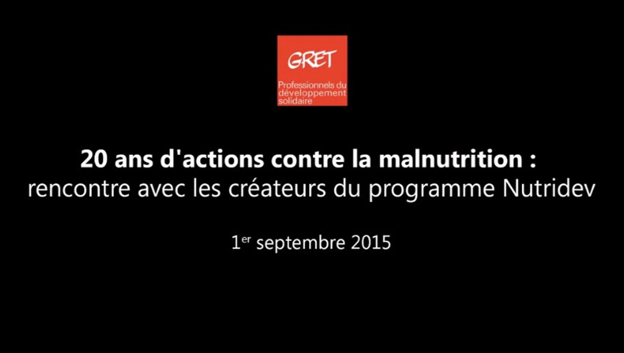 20 ans d'actions contre la malnutrition : rencontre avec les fondateurs du programme Nutridev