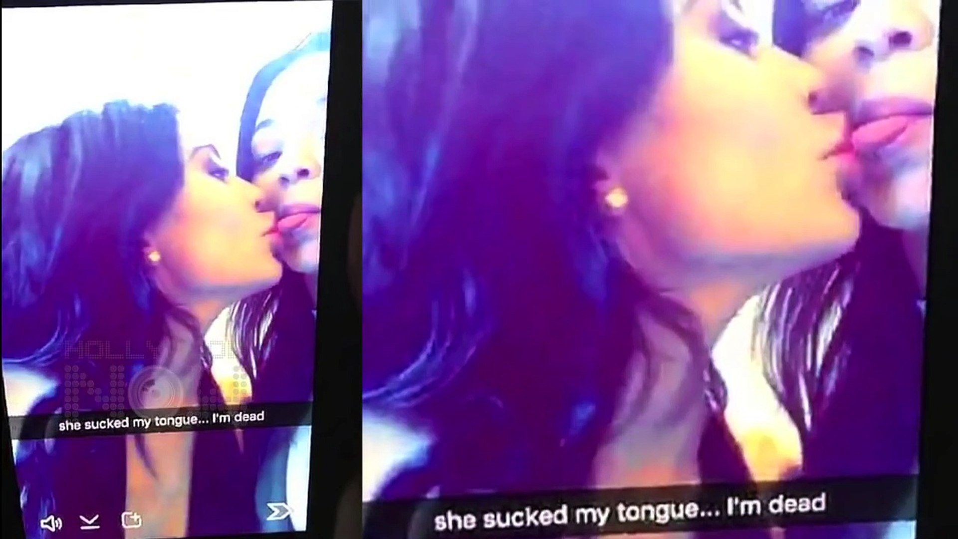 Kiss lesbian tongue Video Of