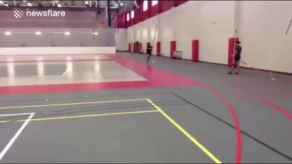 Epic pole vault fail