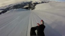 Il perd ses skis et descend 1200m de piste sans skis !