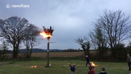Beacon lit in Wales to mark Queen's 90th birthday