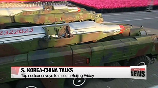 S. Korea, China's top nuclear envoys meet in Beijing Friday