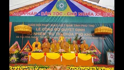 CHO THUE NHA BAT KHONG GIAN VÀ LỄ BỔ NHIỆM TRỤ TRÌ CHÙA THỌ KHUÊ TỈNH PHÚ THỌ