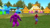 Spiderman Vs Crazy Gorilla Fighting Compilation _ Finger Family Nursery Rhymes _ 3D Animated