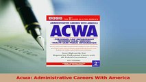 PDF  Acwa Administrative Careers With America  EBook