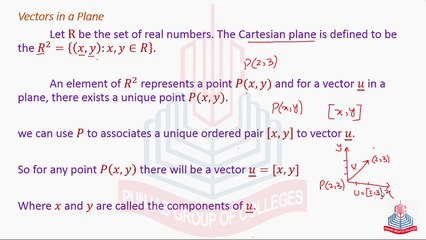 Vectors in a Plane & Vector in Space.