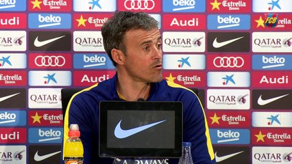 Luis Enrique: “The team is determined to win the four remaining league games”