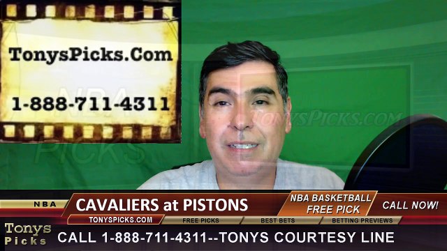 Detroit Pistons vs. Cleveland Cavaliers Free Pick Prediction Game 3 NBA Pro Basketball Odds Preview 4-22-2016