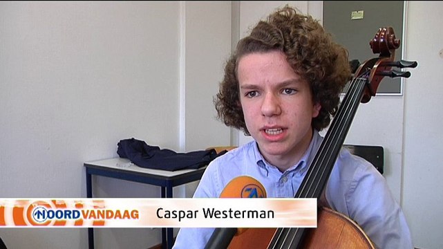 Cellist Caspar Westerman (15) heeft zin in finale Prinses Christina Concours - RTV Noord