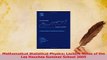 Read  Mathematical Statistical Physics Lecture Notes of the Les Houches Summer School 2005 PDF Online