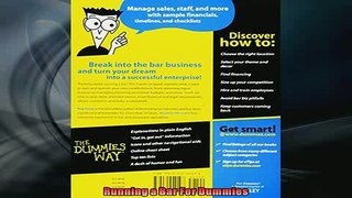 Free PDF Downlaod  Running a Bar For Dummies  DOWNLOAD ONLINE