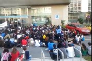 Manifestacion estudiantes en A Coruña contra recortes y contra agresiones Lluis Vives de Valencia