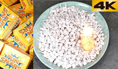 GLOB 1,000 Fun Snaps Bombs Vs Red Hot Nickel Ball Video RHNB In 4K