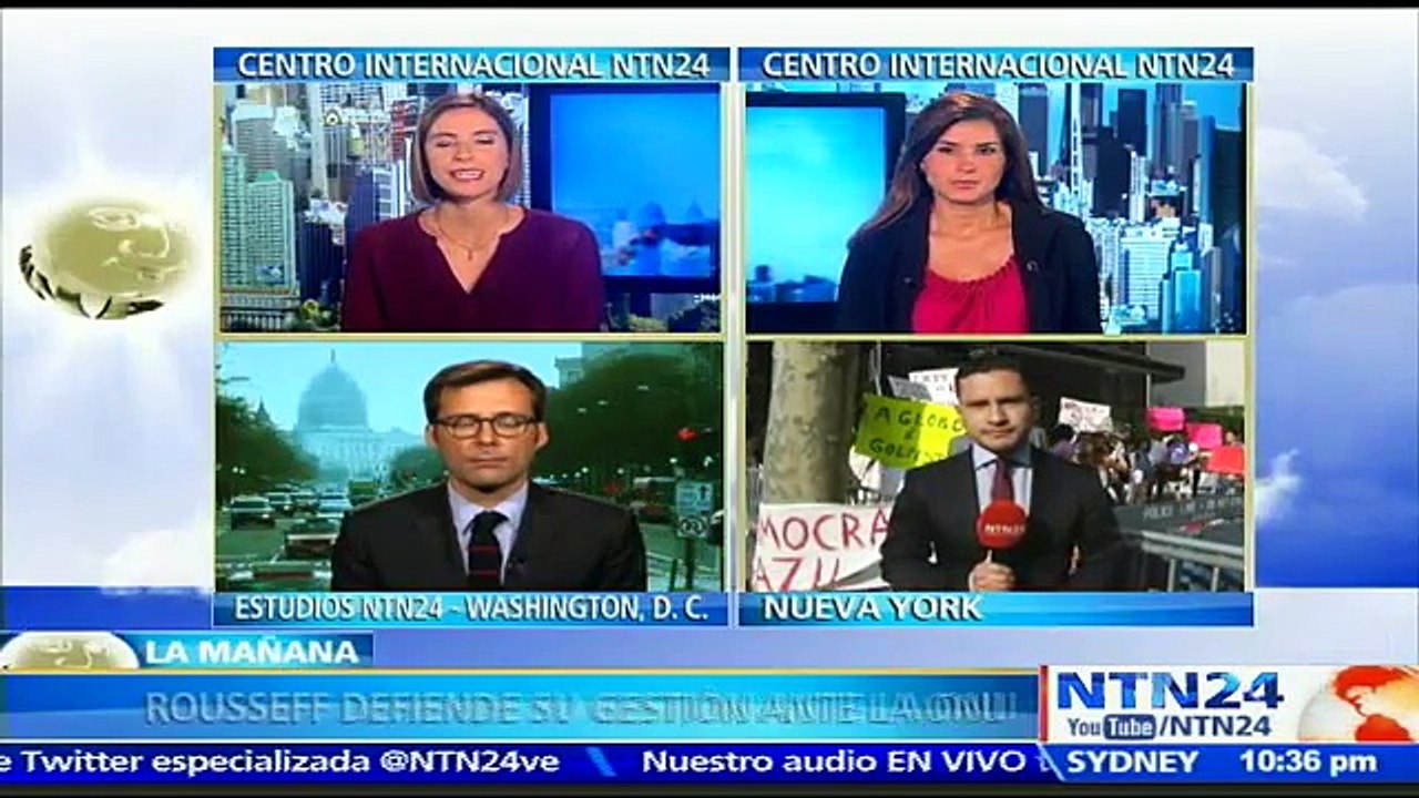 Estamos aquí para demostrar que Dilma Rousseff es “una mentirosa”: brasileños en Nueva York protestan contra la mandataria