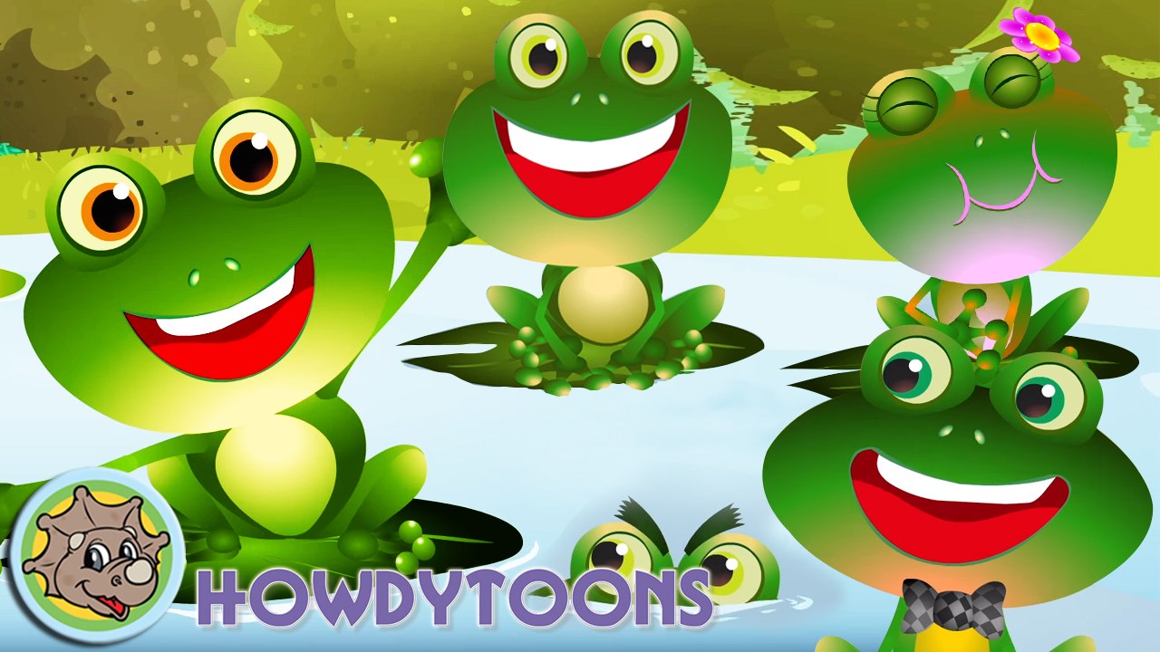 The Little Green Frog song - Rainbow Songs Music Videos for Kids by Howdytoons