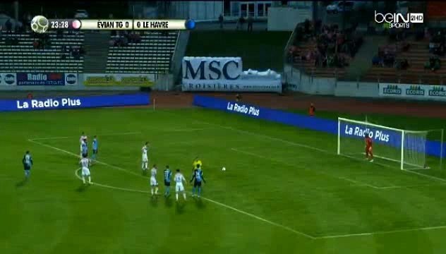 Cédric Barbosa Goal HD - Evian TG 1-0 Le Havre - 22-04-2016