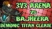 Legion Alpha 3v3 Arenas vs Bajheera - NEW WARRIOR COMP Demonic Titan Cleave War/DH/H wow arms pvp