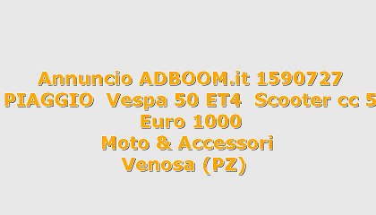 PIAGGIO  Vespa 50 ET4  Scooter cc 50