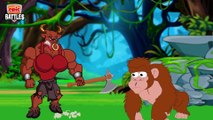 Finger Family Epic Battles Crazy Gorilla Vs Bull Man _ Finger Family Nursery Rhymes