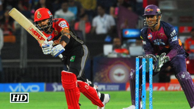 IPL 9 RCB vs RPS Virat Kohli thrash M S Dhoni Full Report