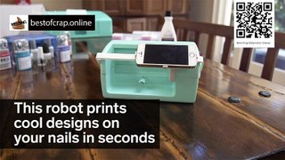 This robot prints cool designs on your nails in seconds.