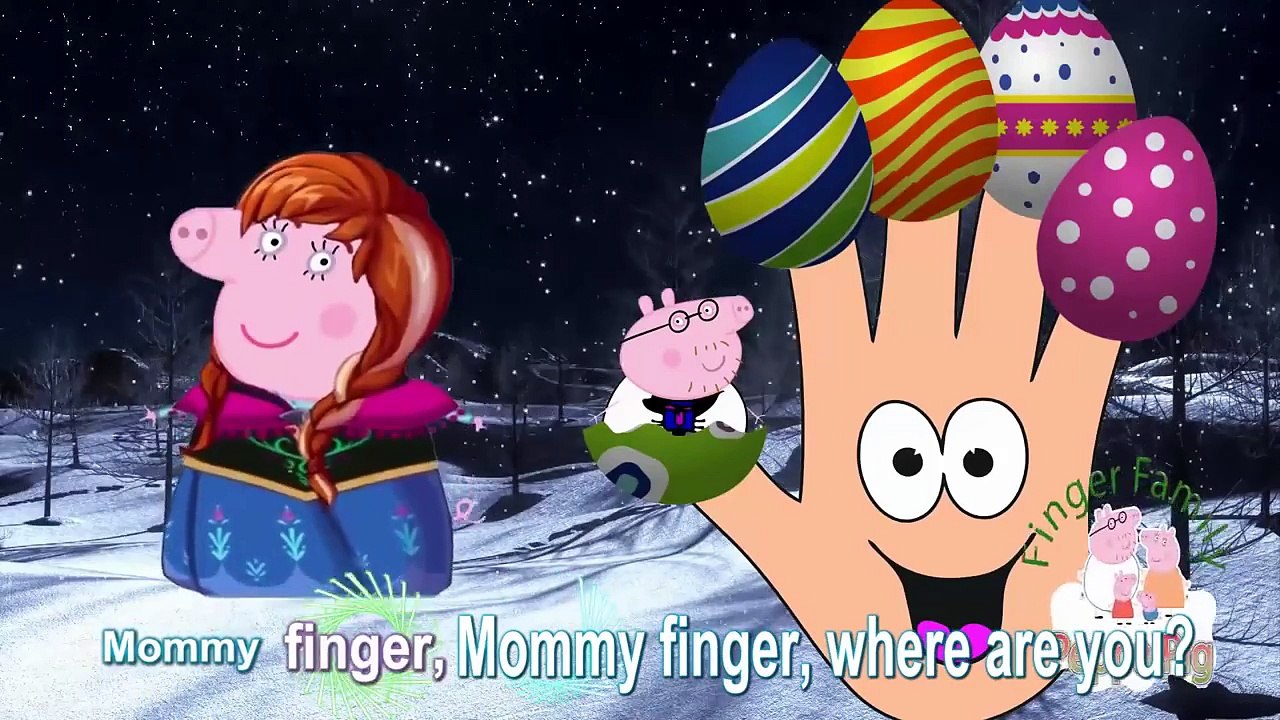 Peppa Pig Finger Family Song Peppa Pig Frozen Magical Surprise Eggs Kids Songs