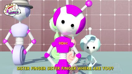 ROBO Finger Family Rhyme  - Funny Babies -  Nursery Rhymes For Children in 3D