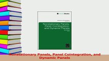 Read  Nonstationary Panels Panel Cointegration and Dynamic Panels Ebook Online