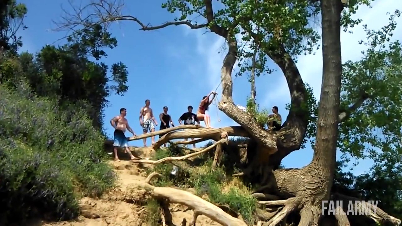 FailArmy -- Swings and Slackline Tarzan Fails