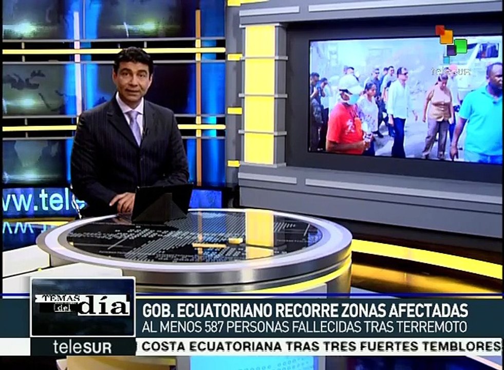Ecuador: ascienden a 587 los fallecidos tras terremoto