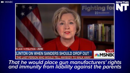 Hillary Clinton And Bernie Sanders Fight On Guns, But Kind Of Agree