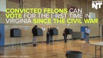Virginia Governor Signs Executive Order To Allow About 200,000 Convicted Felons To Vote