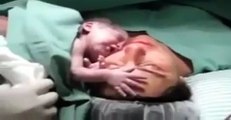 Newborn Refuses To Leave Mothers Side