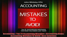 DOWNLOAD FULL EBOOK  Accounting  Top 20 Accounting Mistakes  Accounting Risks Accounting Mistakes to Avoid  Full Free