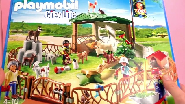 Chats rigolos lapins mignons dans lenclos du zoo Playmobil | Caresser et nourrir | Unboxi