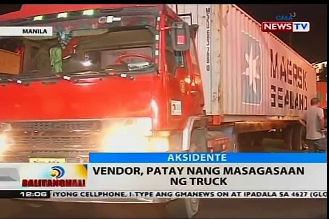 BT: Vendor, patay nang masagasaan ng truck sa Maynila