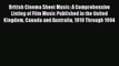 [Read book] British Cinema Sheet Music: A Comprehensive Listing of Film Music Published in