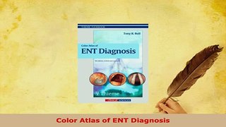 PDF  Color Atlas of ENT Diagnosis Download Online