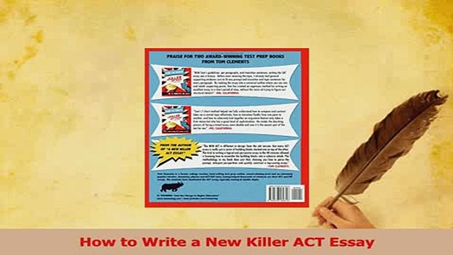 PDF How to Write a New Killer ACT Essay Download Online