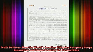 DOWNLOAD FULL EBOOK  FedEx Delivers How the Worlds Leading Shipping Company Keeps Innovating and Full Free