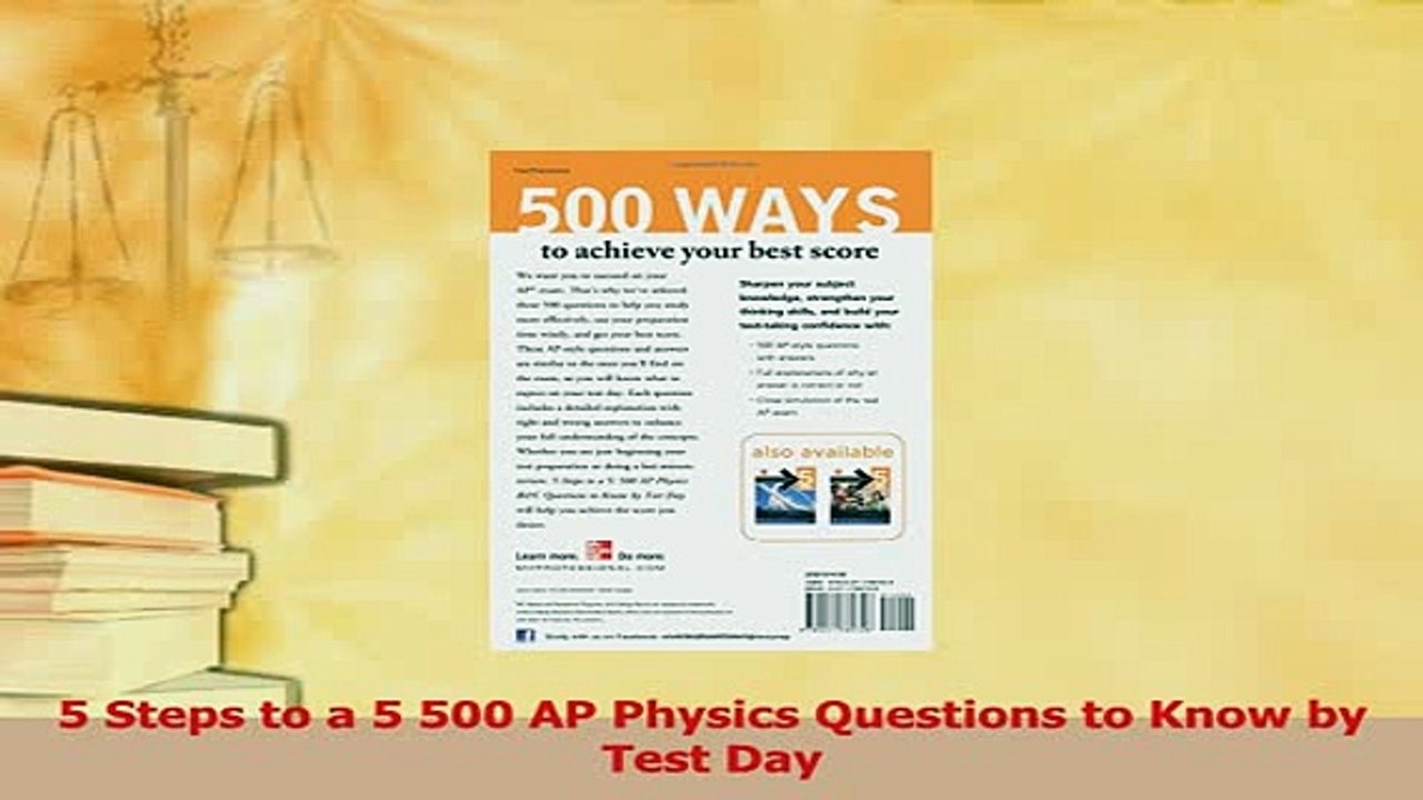 PDF  5 Steps to a 5 500 AP Physics Questions to Know by Test Day Read Online