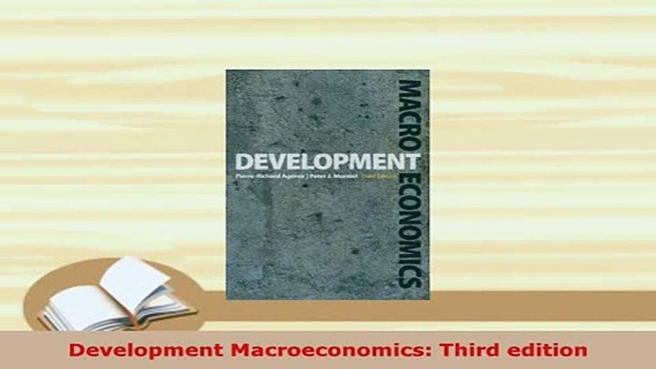 Download  Development Macroeconomics Third edition Read Full Ebook