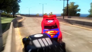 Cars Songs For Kids ♪ Dance to Your Daddy ♪ Batman, Superman Lightning Cars Rayo