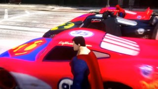 Cars Songs For Kids ♪ Doodle dee doo ♪ Batman, Superman Lightning Cars Rayo